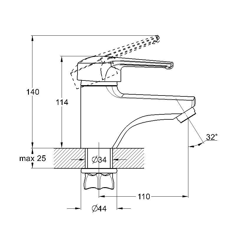Купить смеситель для раковины sit1-a182, solone. в Иваново магазин сантехники Суперстрой