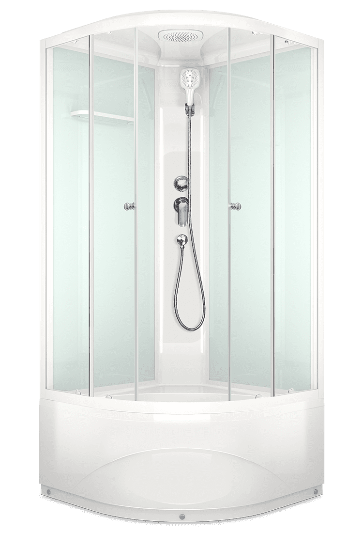 Купить душевая кабина domani spa delight 88 high, 80*80 вп пс-белая задняя стенка в Иваново магазин сантехники Суперстрой