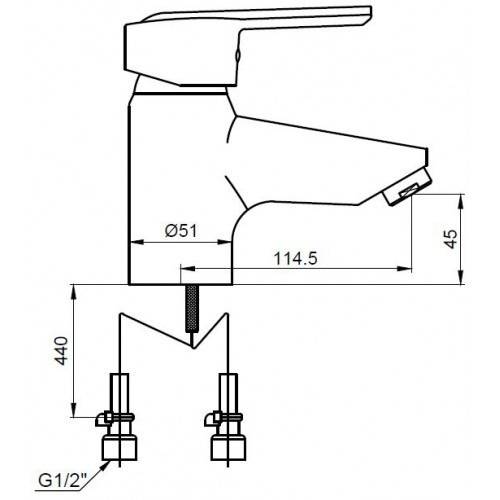 Купить смеситель для раковины orbit 20011,kaiser в Иваново магазин сантехники Суперстрой