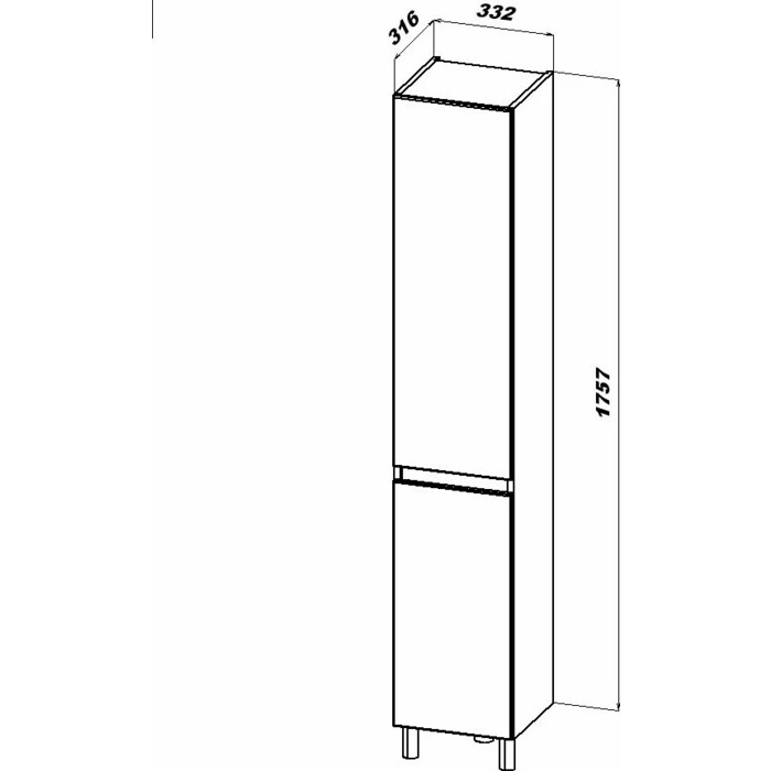 Купить шкаф-пенал палермо, белый, sanstar в Иваново магазин сантехники Суперстрой