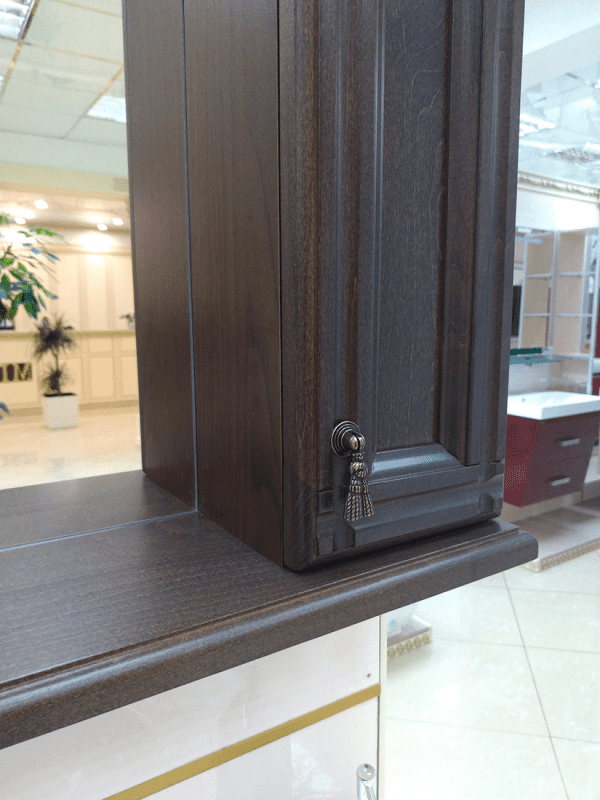 Купить зеркало-шкаф рим -105,с 2-мя шкаф,орех, misty. в Иваново магазин сантехники Суперстрой