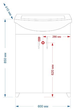 Купить тумба балтика-60 прямая + рак. балтика, misty. в Иваново магазин сантехники Суперстрой