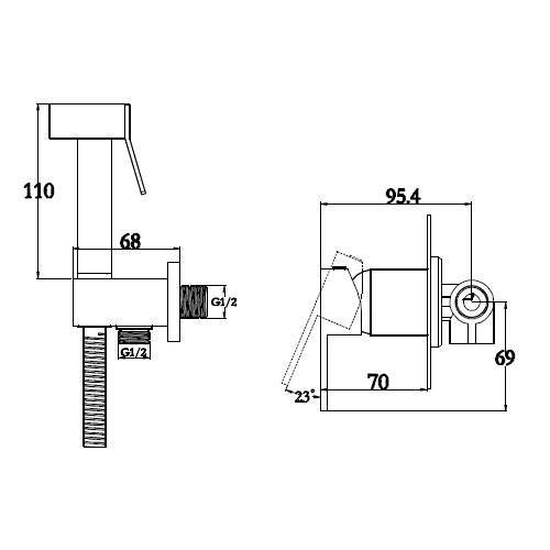 Купить cмеситель sonat 34377 скрытый монтаж с гигиеническим душем, kaiser в Иваново магазин сантехники Суперстрой