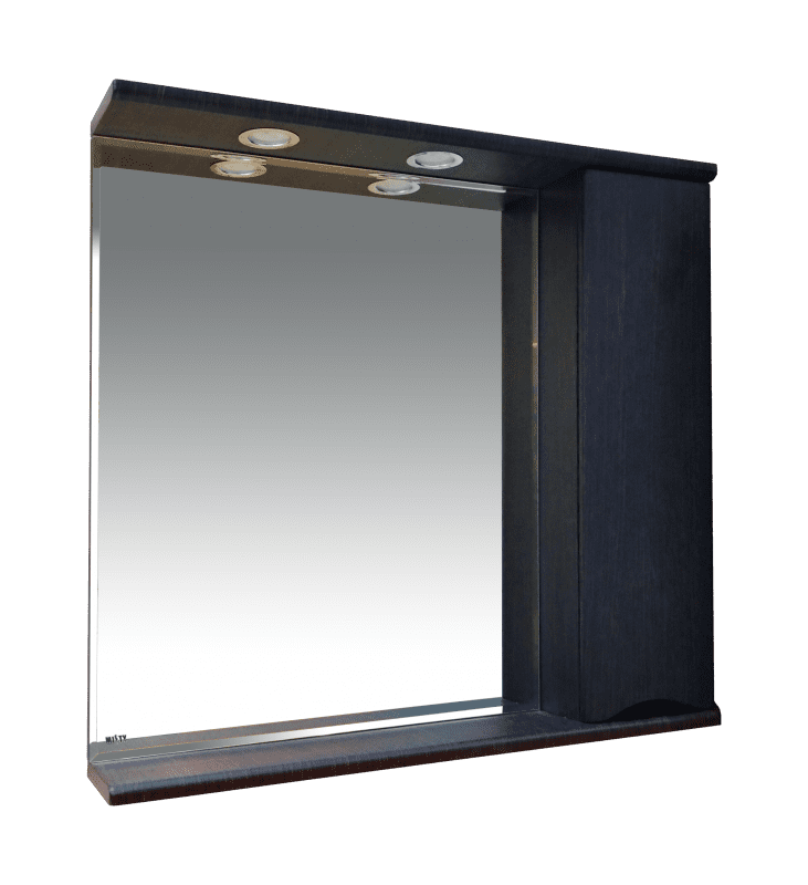 Купить зеркало-шкаф элвис-85 правое, венге, свет, misty. в Иваново магазин сантехники Суперстрой