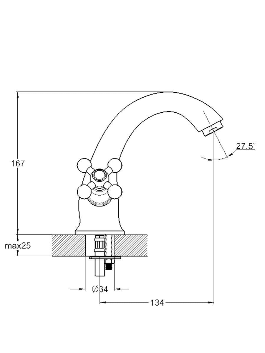 Купить смеситель для раковины qtz1-a827,g-lauf. в Иваново магазин сантехники Суперстрой