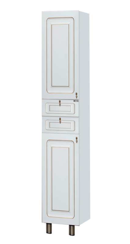 Купить пенал вояж - 35 левый белая патина + б/к,misty. в Иваново магазин сантехники Суперстрой