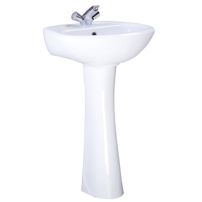 Купить раковина на пьедестале соната белый, перелив, воротынск. в Иваново магазин сантехники Суперстрой