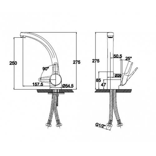 Купить смеситель для кухни douglas 12055-6 satin,kaiser в Иваново магазин сантехники Суперстрой