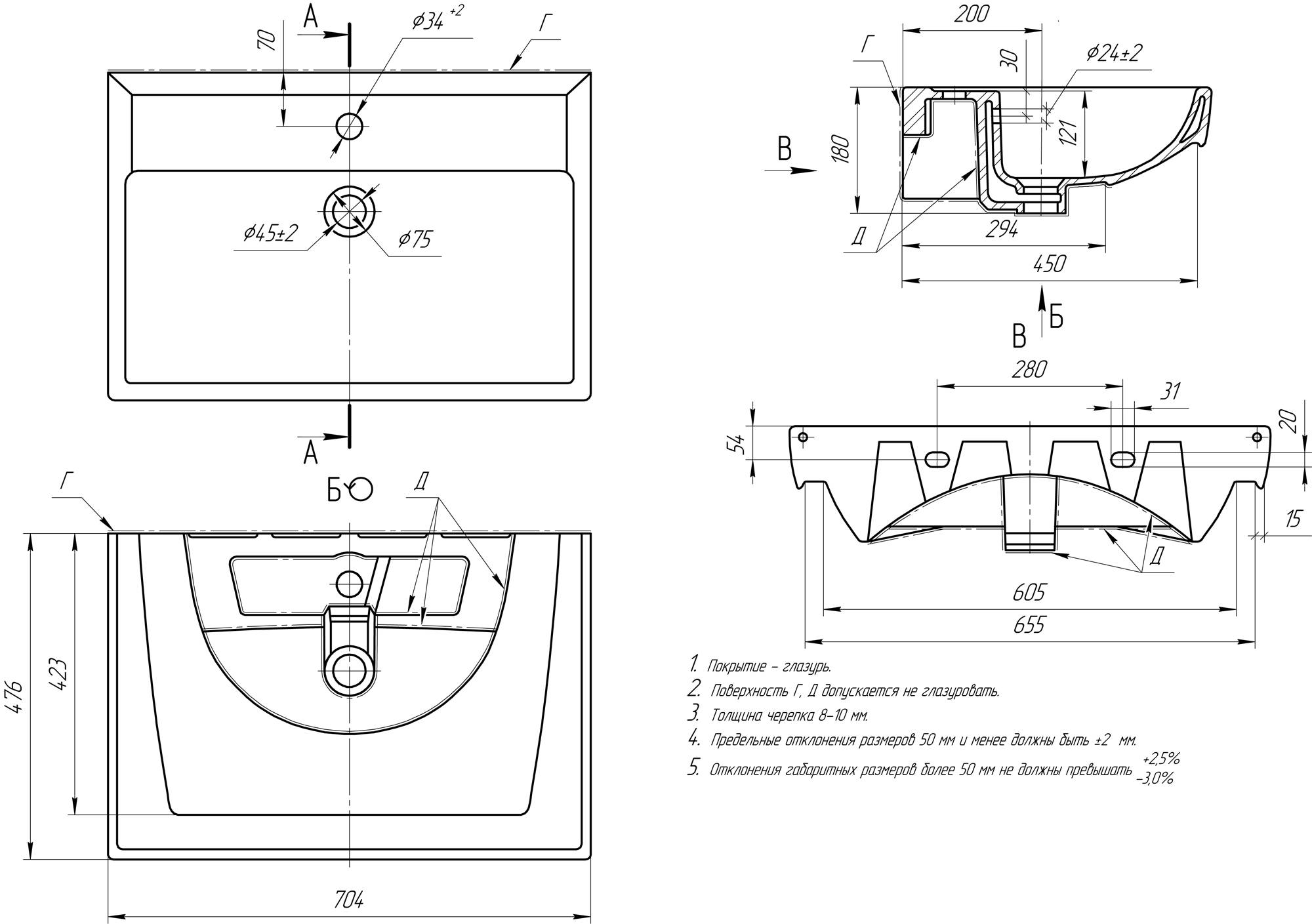 Купить раковина мебельная dreja q70, dreja. в Иваново магазин сантехники Суперстрой