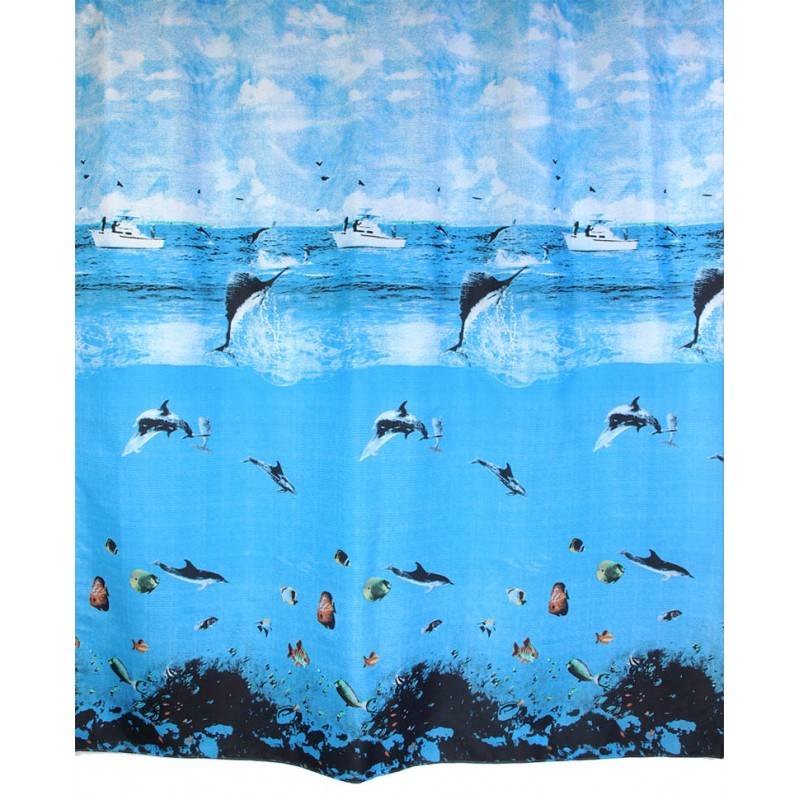 Купить шторка для ванны 180*200 без колец dolphins (454090/yql-1023), турция. в Иваново магазин сантехники Суперстрой
