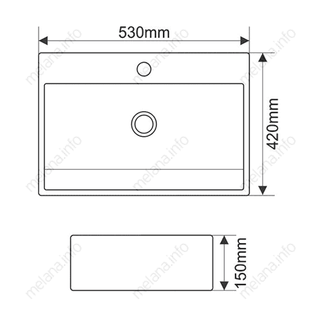 Купить раковина mln-7029с, melana. в Иваново магазин сантехники Суперстрой
