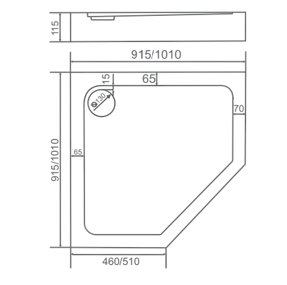 Купить поддон акриловый диаманд 100*100*11,5,bas в Иваново магазин сантехники Суперстрой