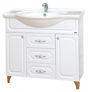 Купить тумба александра 85, белый металлик ,misty в Иваново магазин сантехники Суперстрой