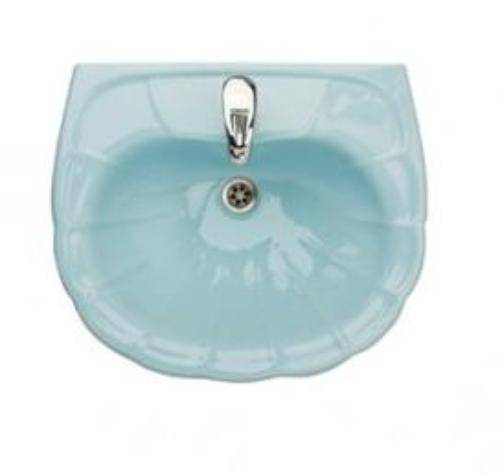 Купить раковина орхидея 58*49 бело-голубая, будфарфор. в Иваново магазин сантехники Суперстрой