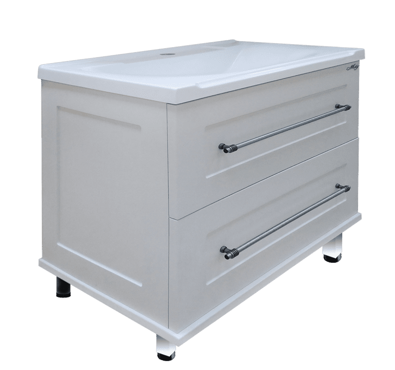 Купить тумба марта-80 белая + раковина evva-80, misty. в Иваново магазин сантехники Суперстрой