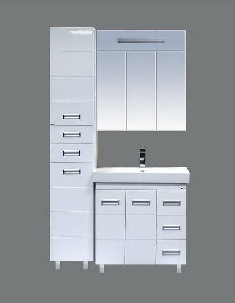 Купить тумба селена-75 прямая, 3 ящ. + раковина, misty. в Иваново магазин сантехники Суперстрой