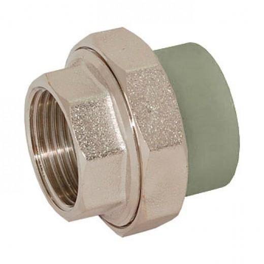 Купить муфта п/п американка 20*1/2 вн резьба серая,spk. в Иваново магазин сантехники Суперстрой