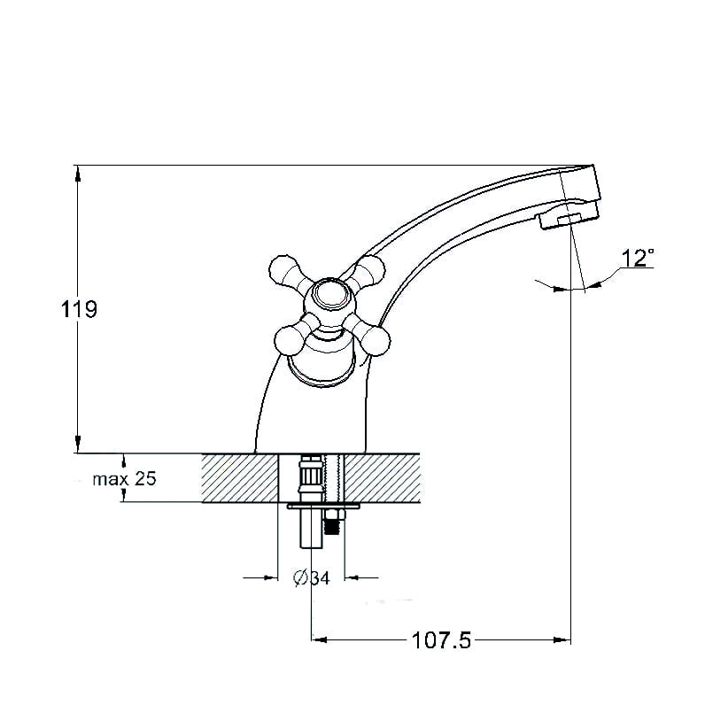 Купить смеситель для раковины qmt1-a827, g-lauf . в Иваново магазин сантехники Суперстрой
