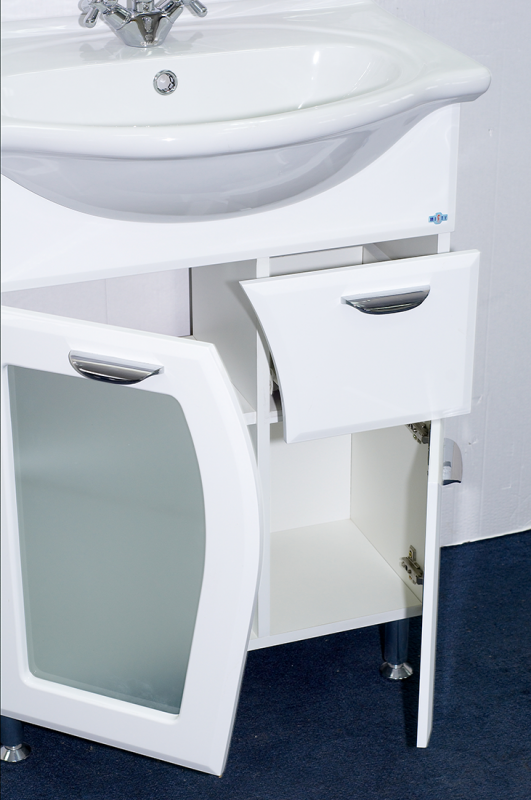 Купить тумба антик - 55, с 1-им ящиком (стекло), misty. в Иваново магазин сантехники Суперстрой