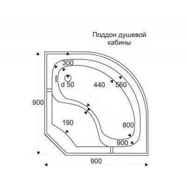 Купить поддон акриловый брава 900х900 с каркасом, bas. в Иваново магазин сантехники Суперстрой