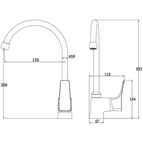 Купить смеситель clever 76044 кухня бок,kaiser в Иваново магазин сантехники Суперстрой