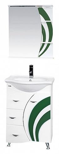 Купить каролина - 60 тумба каролина - 60  с 3-мя ящ.прав. зеленое стекло,misty. в Иваново магазин сантехники Суперстрой