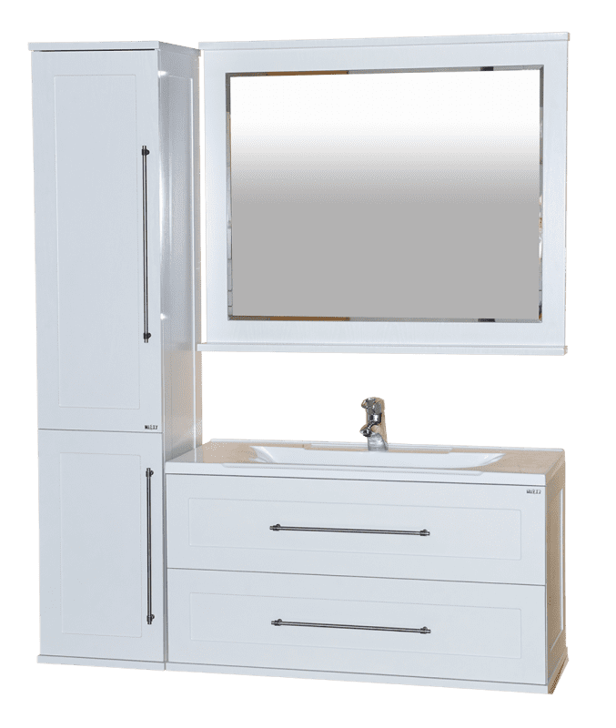 Купить тумба марта-100 подвесная белая + рак. evva-100 d, misty. в Иваново магазин сантехники Суперстрой