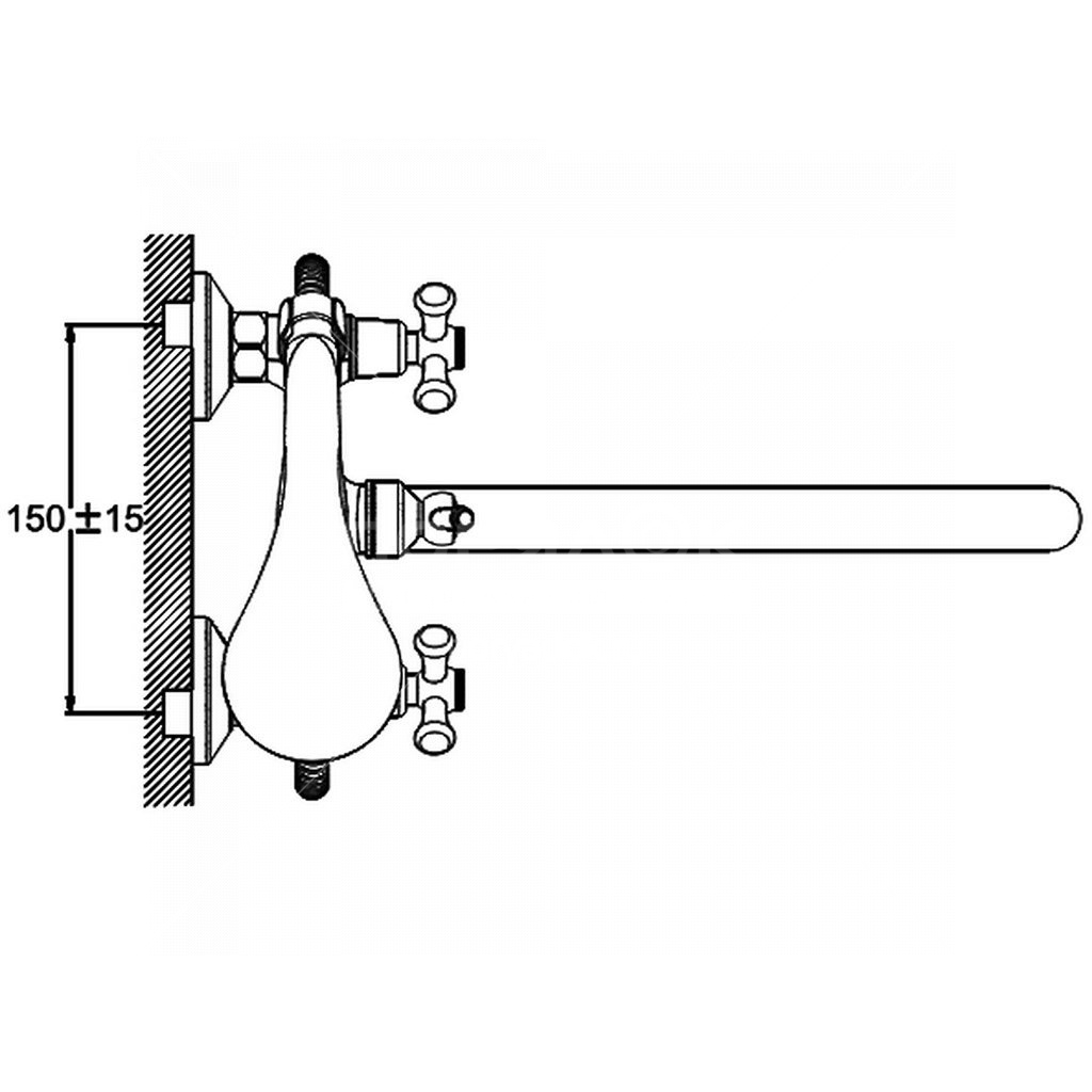 Купить смеситель для ванны с душем qfu7-а827, g-lauf. в Иваново магазин сантехники Суперстрой