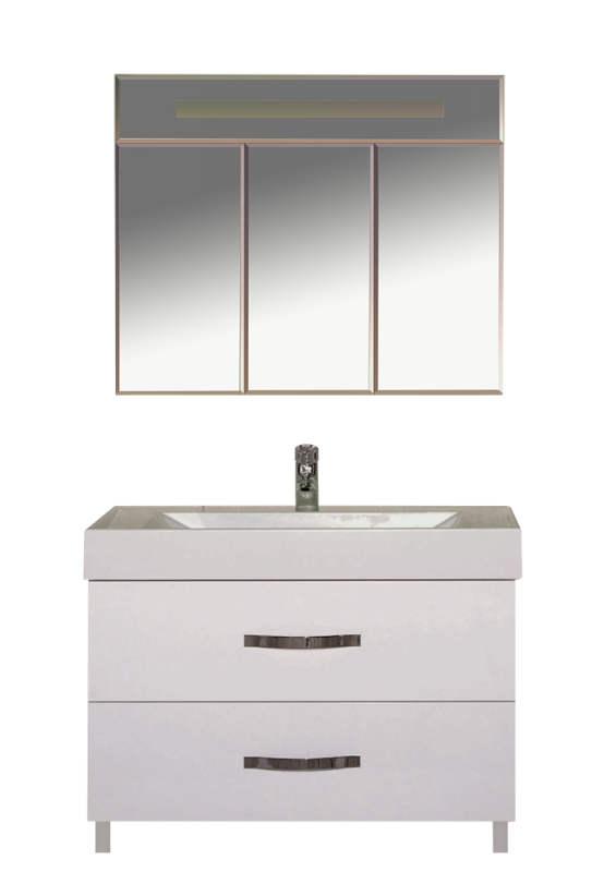 Купить тумба виктория -110  2 ящ. белая эмаль,misty. в Иваново магазин сантехники Суперстрой