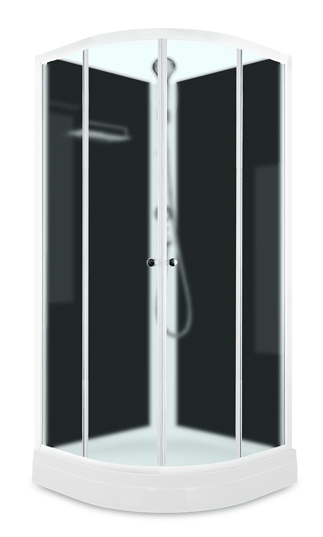 Купить душевая кабина domani eko 99 без кр, 90*90 нп см-черная задняя стенка в Иваново магазин сантехники Суперстрой