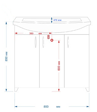 Купить тумба балтика - 75  прямая , белая, misty. в Иваново магазин сантехники Суперстрой