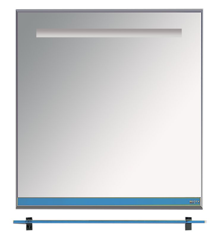 Купить зеркало джулия - 75 с полочкой 12 мм синий металлик,misty. в Иваново магазин сантехники Суперстрой