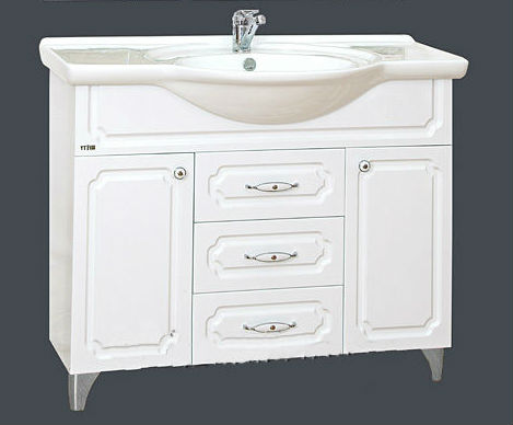 Купить тумба александра-105 прямая белый металлик + рак., misty. в Иваново магазин сантехники Суперстрой