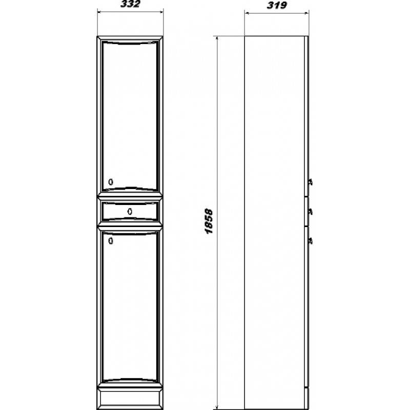 Купить шкаф-пенал шармель п, с/ящ, белый, sanstar в Иваново магазин сантехники Суперстрой