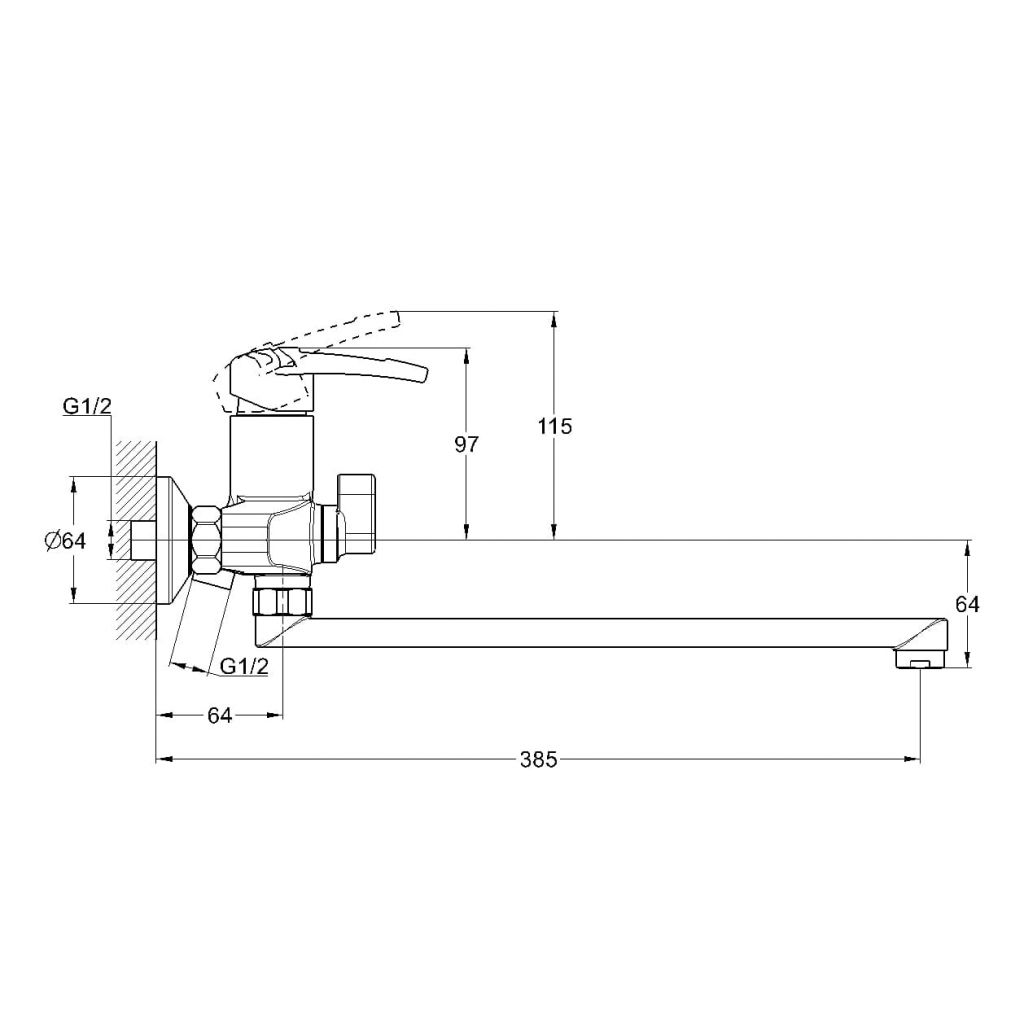 Купить смеситель для ванны с душем lwf7-a113, g-lauf. в Иваново магазин сантехники Суперстрой