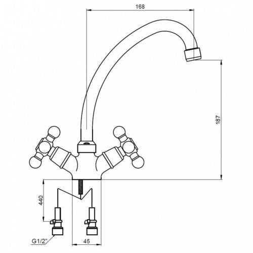 Купить смеситель для кухни carlson eco 11063, kaiser в Иваново магазин сантехники Суперстрой