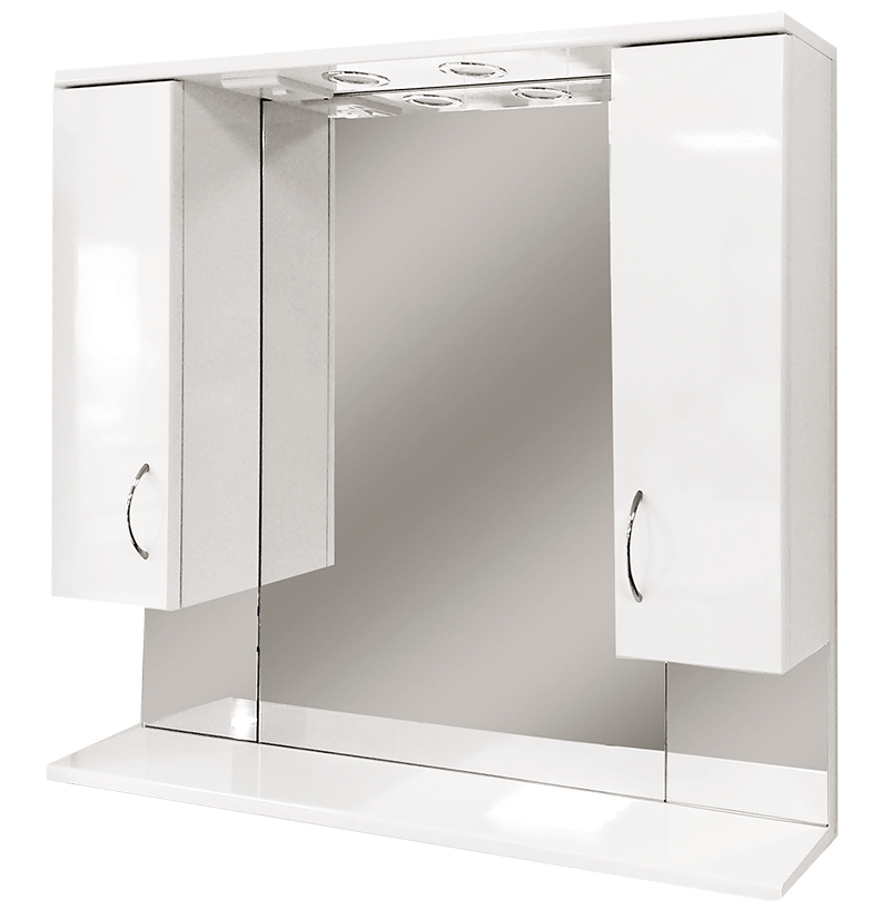 Купить зеркало-шкаф 1000 свет, aqualine. в Иваново магазин сантехники Суперстрой