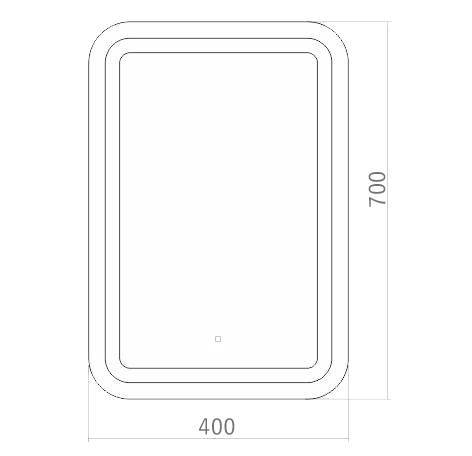 Купить зеркало мальта  400х700 (led подсв, сенсор выкл), гк серебряные зеркала. в Иваново магазин сантехники Суперстрой
