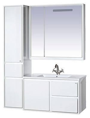 Купить пенал барселона - 35 с ящиком левый, белая эмаль,misty. в Иваново магазин сантехники Суперстрой