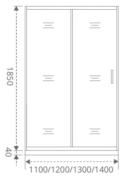 Купить душевое ограждение latte wtw-130-g-we, bas в Иваново магазин сантехники Суперстрой