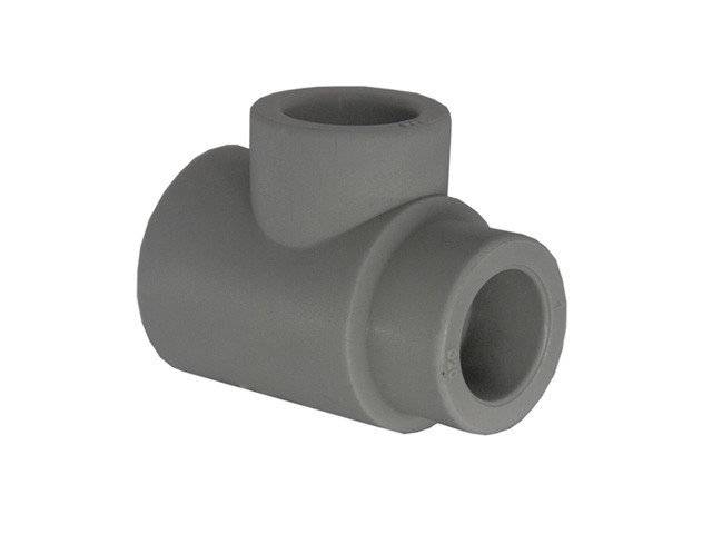 Купить тройник п/п 25*25*20 серый, spk в Иваново магазин сантехники Суперстрой