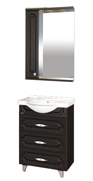 Купить тумба александра 3ящ 55 венге misty в Иваново магазин сантехники Суперстрой