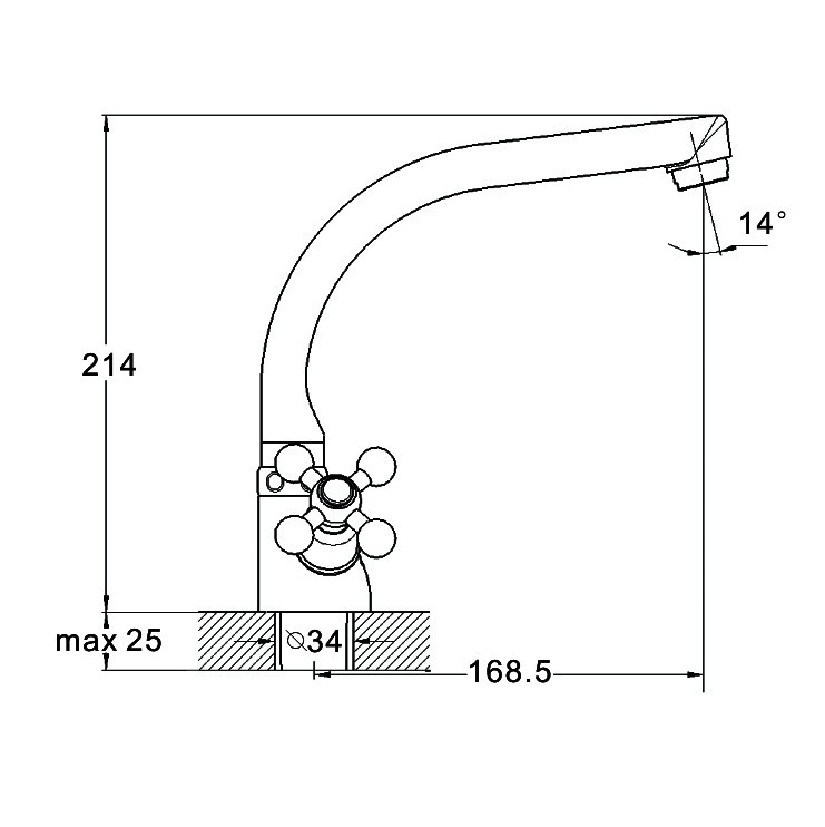 Купить смеситель для раковины qmt4-d827, g-lauf. в Иваново магазин сантехники Суперстрой