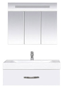 Купить тумба подвесная виктория -110  с 1ящ. белая эмаль, misty. в Иваново магазин сантехники Суперстрой