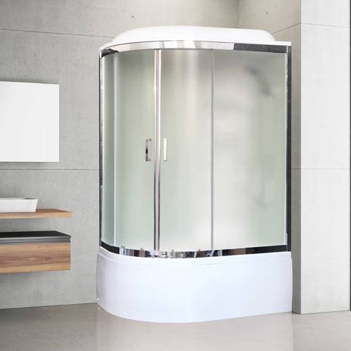 Купить душевая кабина royal rb 8120bk3-wc-ch,r вп,мс,белая задняя стенка,гидромассаж в Иваново магазин сантехники Суперстрой