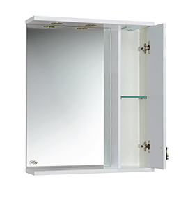 Купить зеркало - шкаф вояж - 60 прав. белая патина,misty. в Иваново магазин сантехники Суперстрой