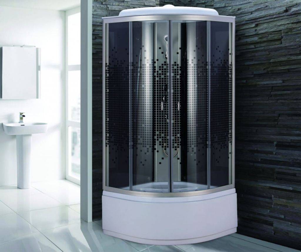 Купить душевая кабина 80*80 ng-7507-14 blacк вп мозайк, niagara в Иваново магазин сантехники Суперстрой