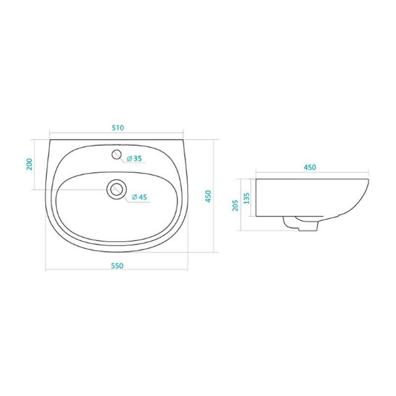 Купить раковина на пьедестале анимо-55, santek. в Иваново магазин сантехники Суперстрой