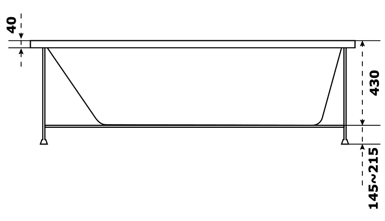 Купить ванна акриловая нирвана 1500*700, bas. в Иваново магазин сантехники Суперстрой