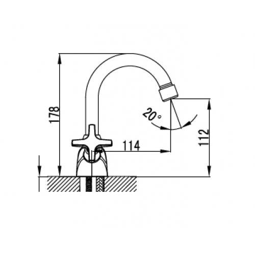 Купить смеситель crystal 28111 тюльпан,kaiser в Иваново магазин сантехники Суперстрой